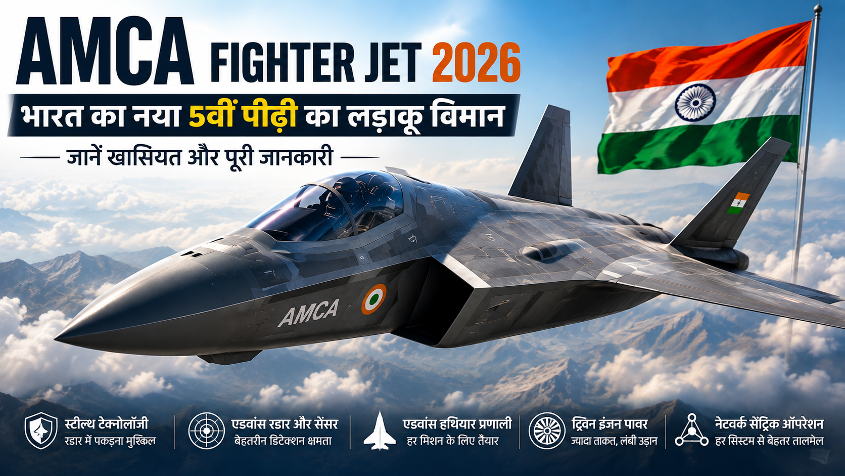 AMCA Fighter Jet 2026 भारत का 5वीं पीढ़ी का लड़ाकू विमान